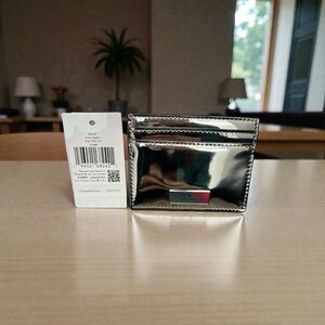 Kate Spade Silver Card Holder NWT
